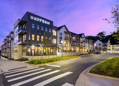 building exterior with signage wayfern apartments sandy springs ga (1)